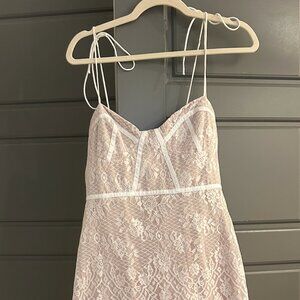 Superdown White Lace Mini Dress – Size M